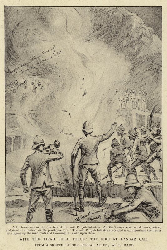 Met de Tirah Veldmacht, de Brand in Kangar Gali door William T. Maud