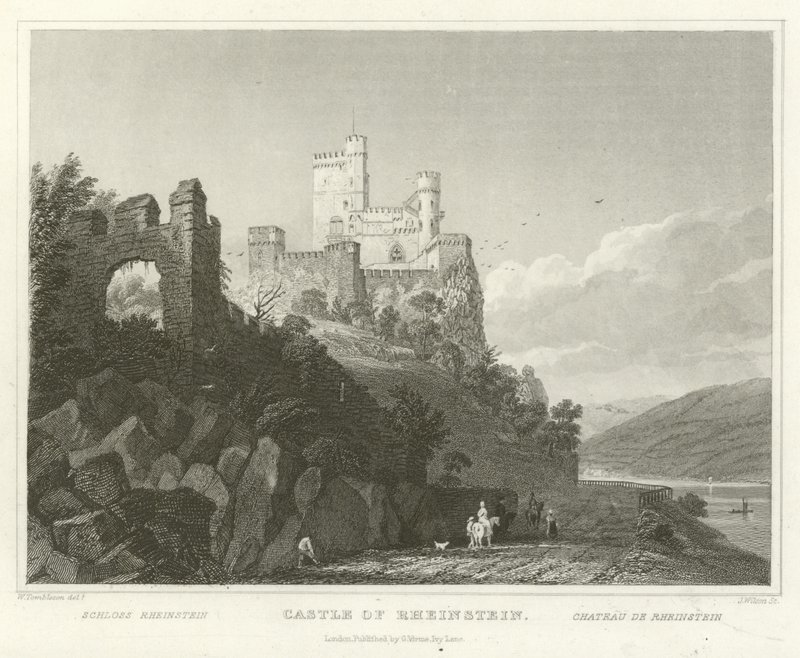 Kasteel van Rheinstein door William Tombleson