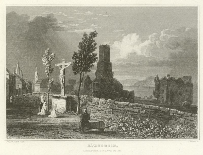 Rüdesheim door William Tombleson