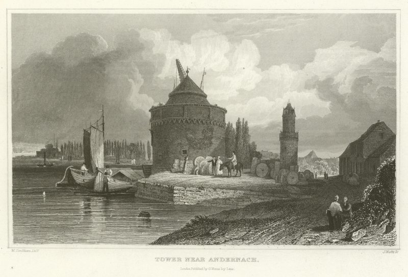 Toren bij Andernach door William Tombleson