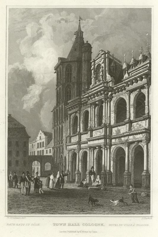 Stadhuis Keulen door William Tombleson