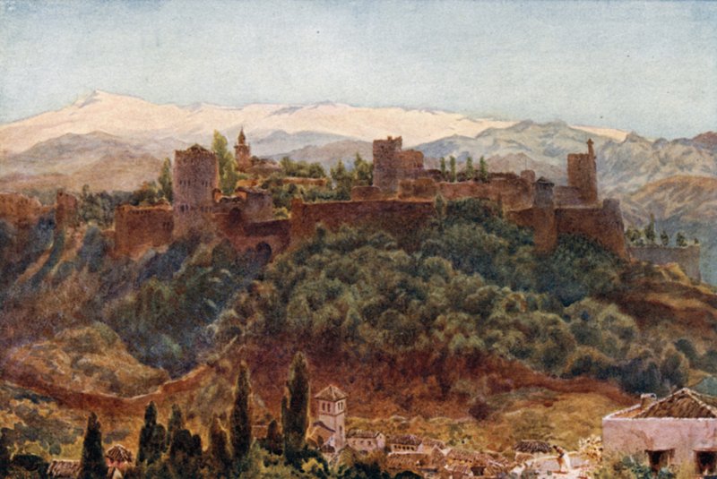 Granada, het Alhambra door William Wiehe Collins