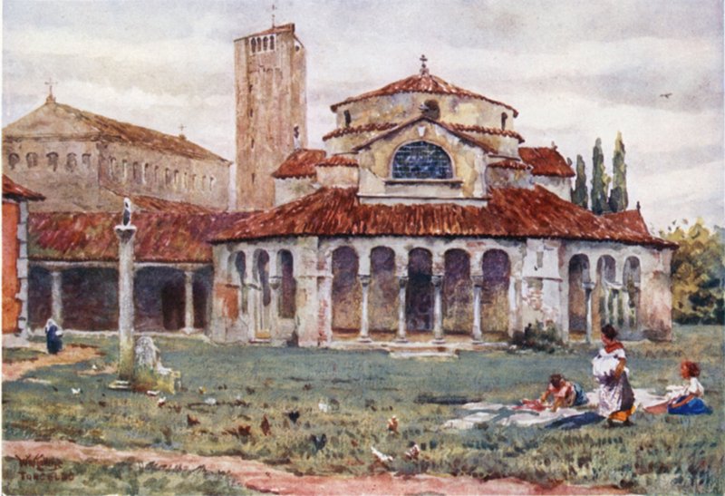 Torcello. Sta Fosca en Kathedraal door William Wiehe Collins