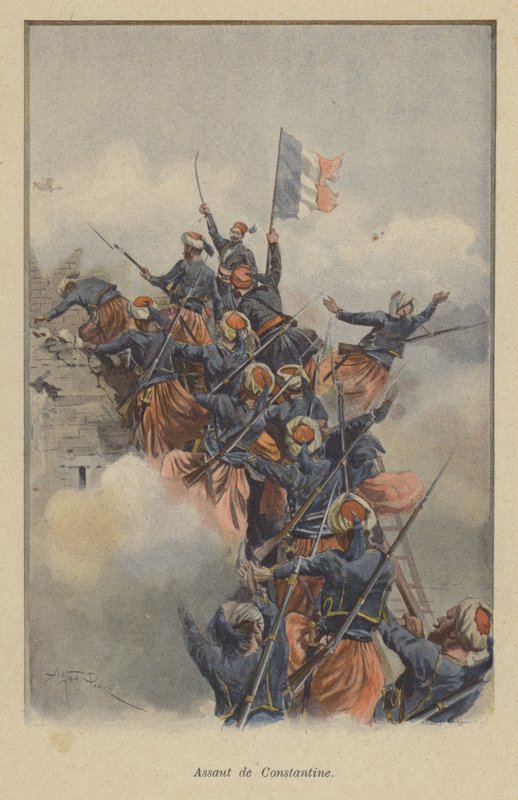 De Franse aanval op Constantine tijdens de verovering van Algerije, 1837 door after Paris