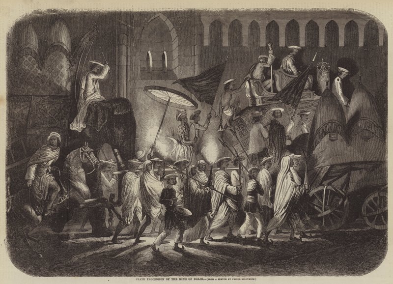 Staatsprocessie van de koning van Delhi door after A. Soltykoff