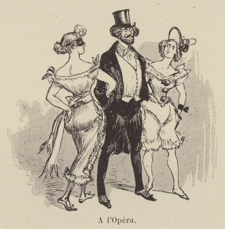 In de opera door after Albert Robida