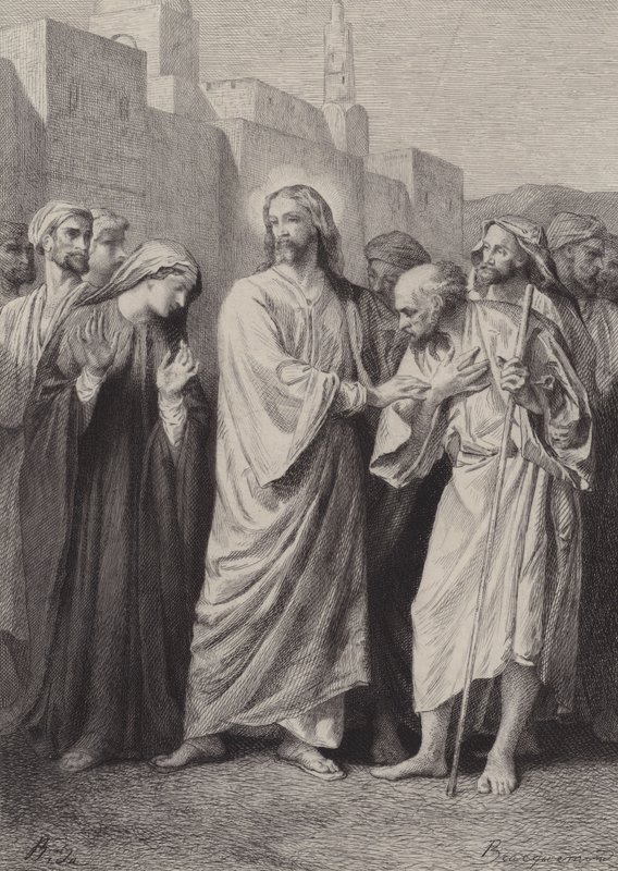 Christus voorspelt de verwoesting van de tempel door after Albert Robida