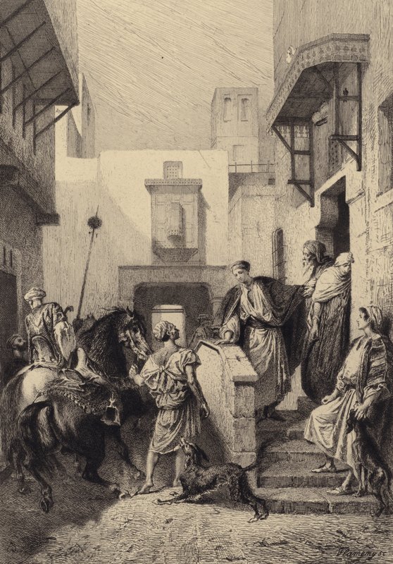 Vertrek van de verloren zoon door after Albert Robida