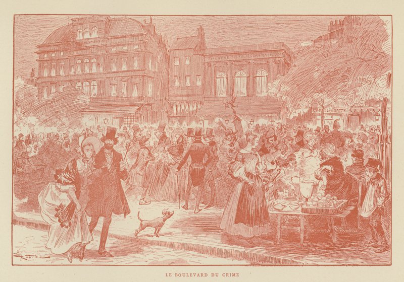 De Boulevard du Crime door after Albert Robida