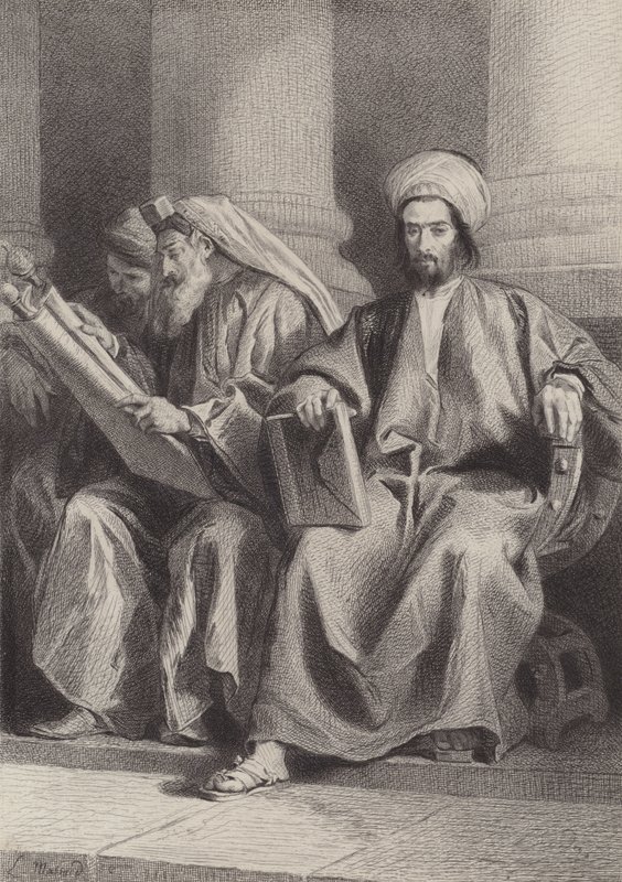 De schriftgeleerden en Farizeeën door after Albert Robida