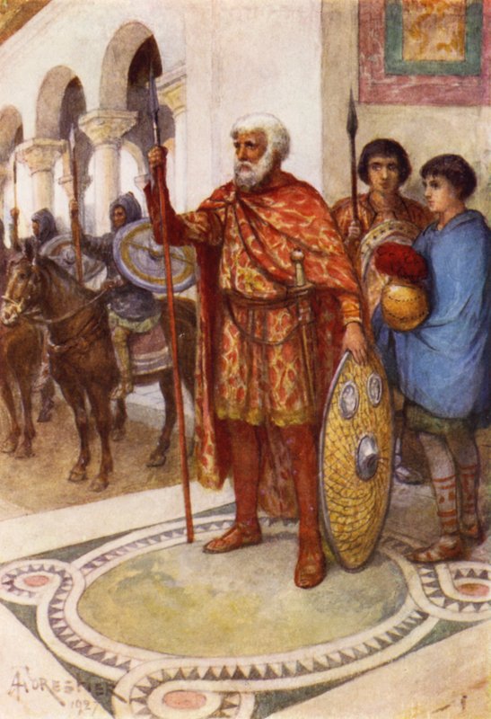 Stilicho, een Vandaal, de Romeinse Magister Utriusque Militiae door after Amedee Forestier