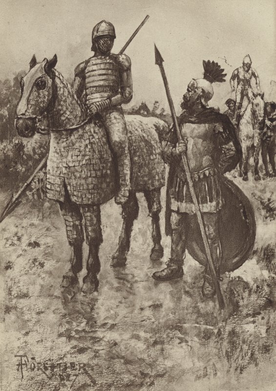 De Cataphractus of Gepantserde Ruiter door after Amedee Forestier