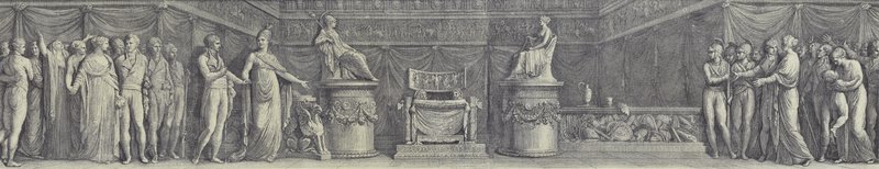 Frankrijk nodigt Napoleon uit om op de keizerlijke troon te zitten door after Andrea Appiani the Elder