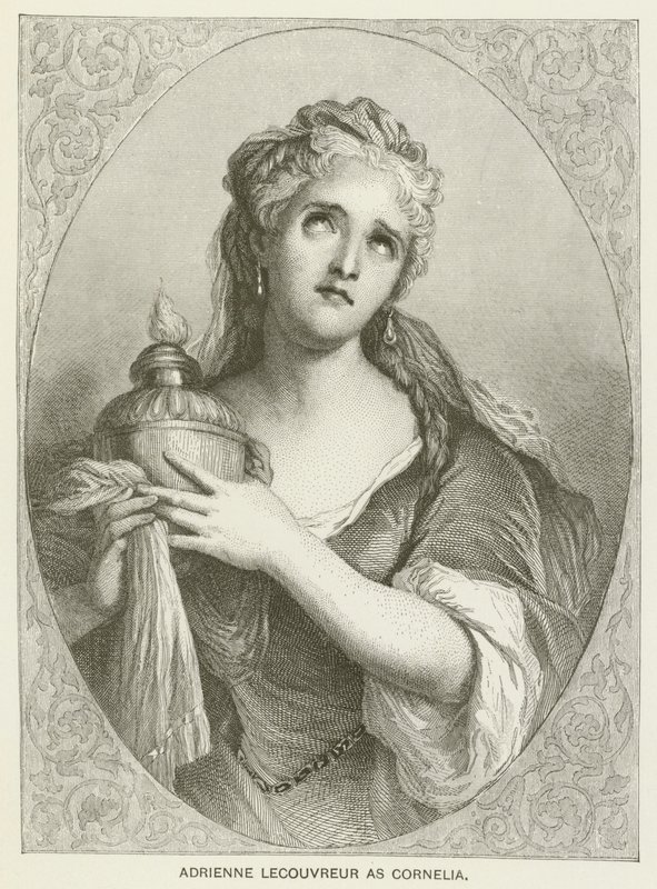 Adrienne Lecouvreur als Cornelia door after Antoine Coypel
