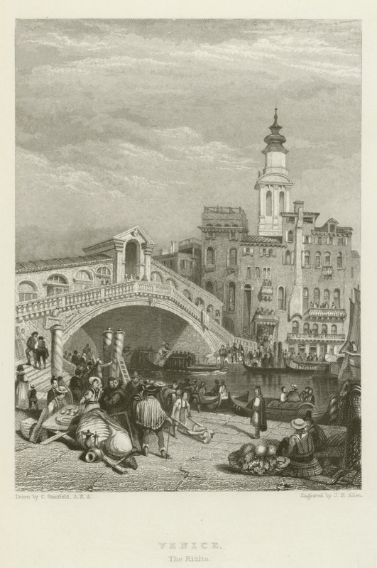 Venetië, de Rialto door after C. Stanfield