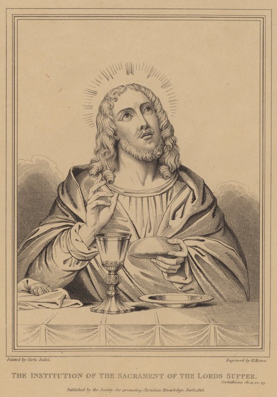 De Instelling van het Sacrament van het Avondmaal, Korintiërs door after Carlo Dolci