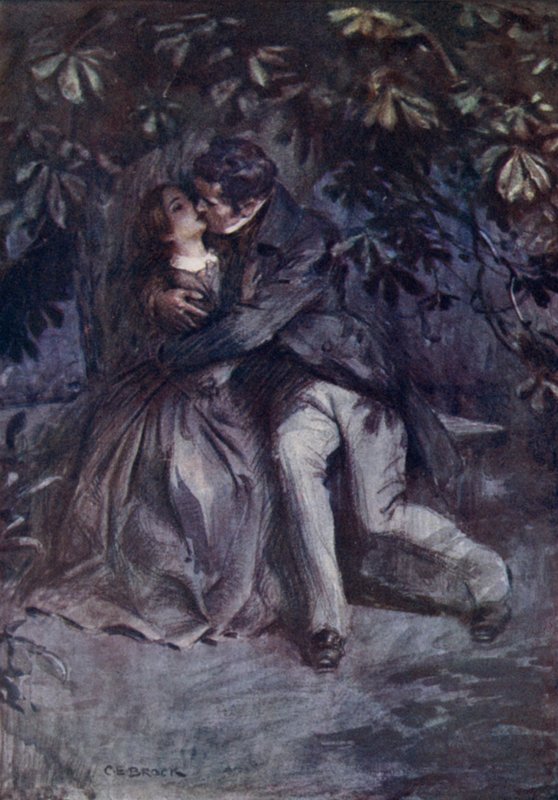 Mr. Rochester verklaart zijn Liefde door after Charles Edmund Brock