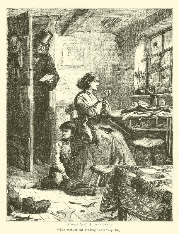 Vrouwelijke schoenmaker door after Charles J. Staniland