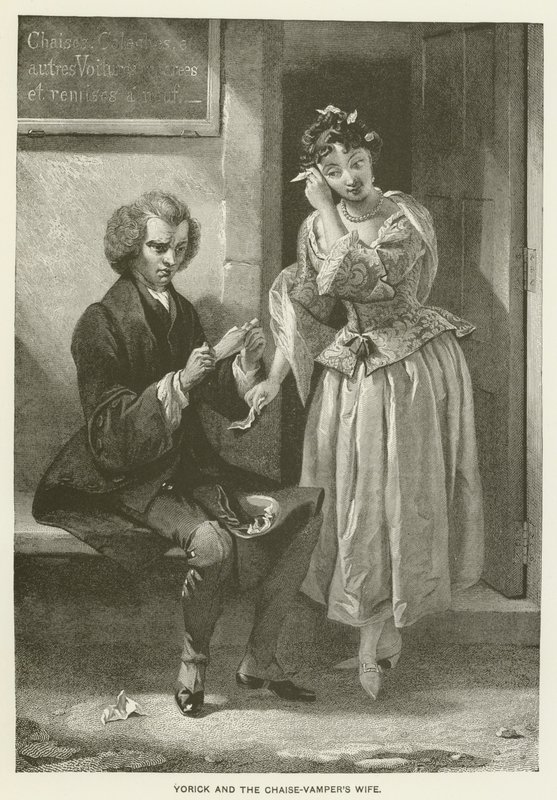 Yorick en de vrouw van de Chaise-Vamper door after Charles Robert Leslie