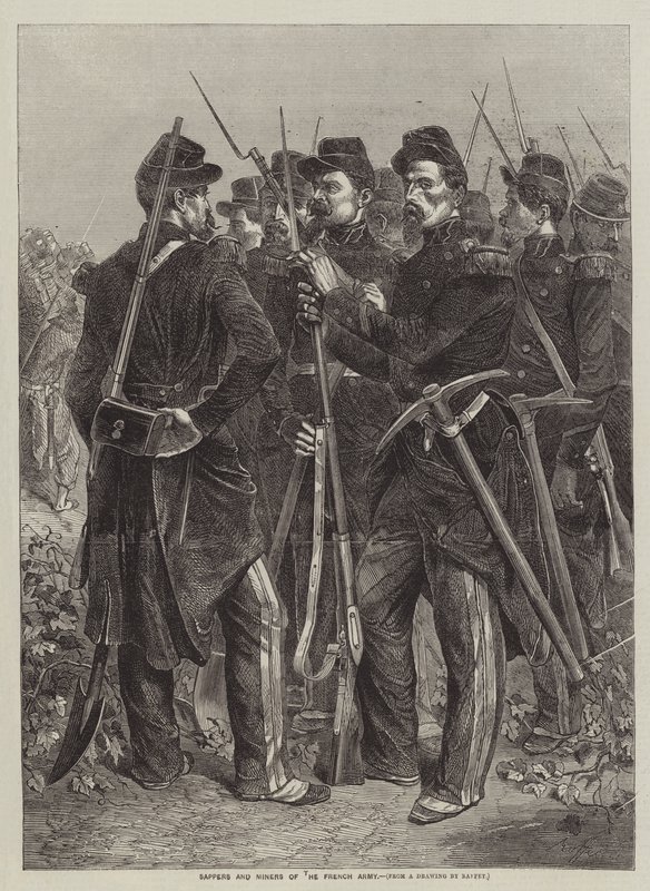 Sappeurs en Mijnenleggers van het Franse Leger door after Denis Auguste Marie Raffet