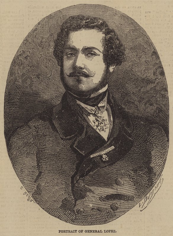 Portret van Generaal Lopez door after Edmond Morin