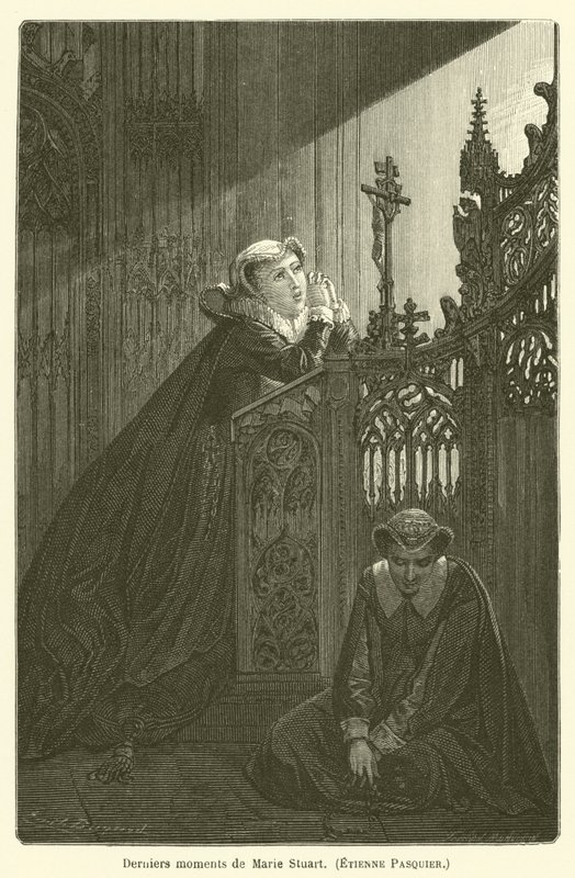 Laatste momenten van Marie Stuart, Etienne Pasquier door after Emile Antoine Bayard
