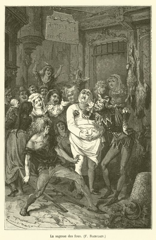 De wijsheid van dwazen, F Rabelais door after Emile Antoine Bayard