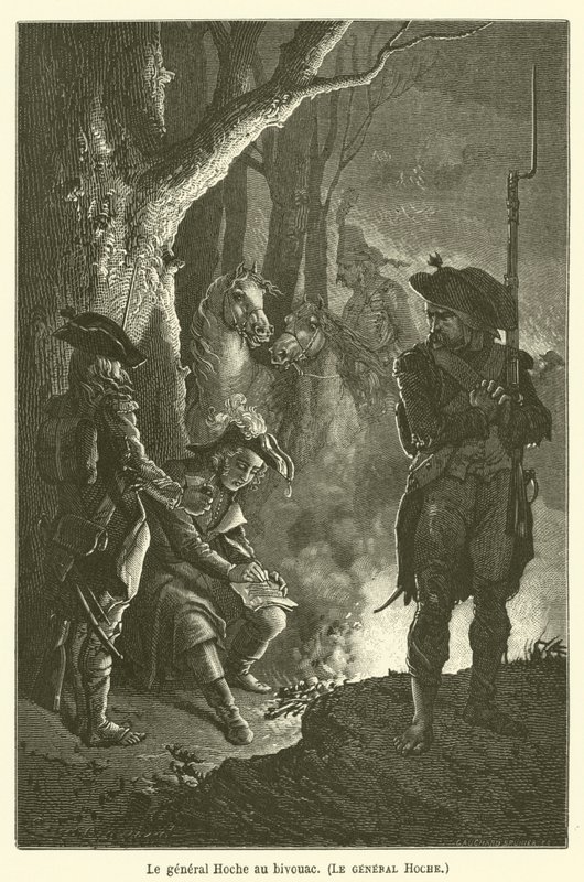 Generaal Hoche bij het bivak, Generaal Hoche door after Emile Antoine Bayard