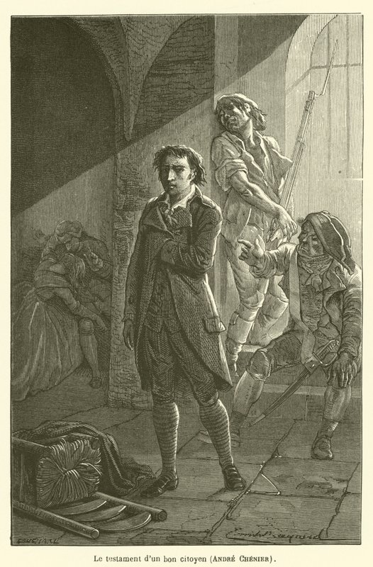 Het testament van een goede burger, Andre Chenier door after Emile Antoine Bayard