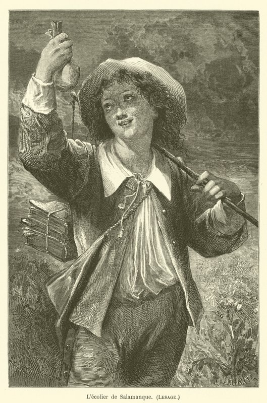 De scholier van Salamanca, Lesage door after Emile Antoine Bayard