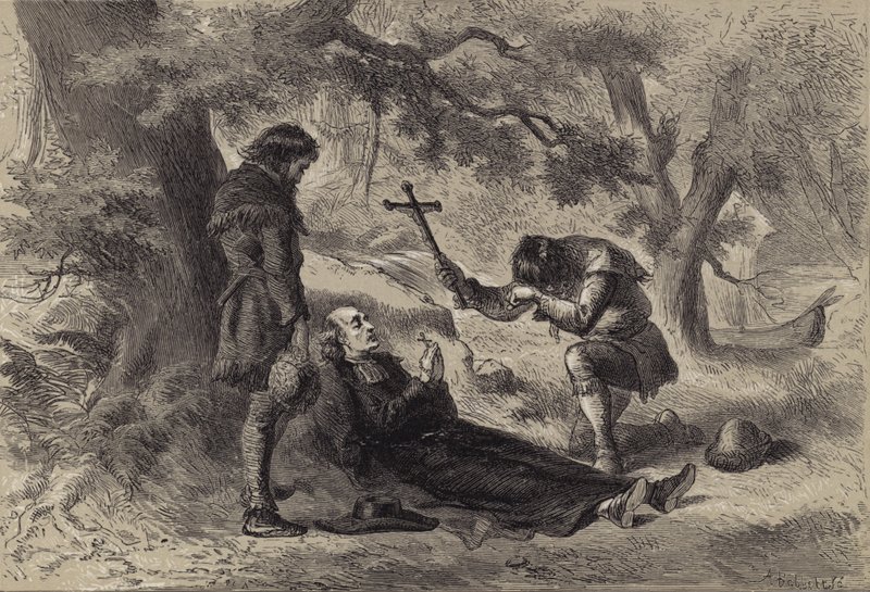 Dood van pater Marquette door after Felix Octavius Carr Darley