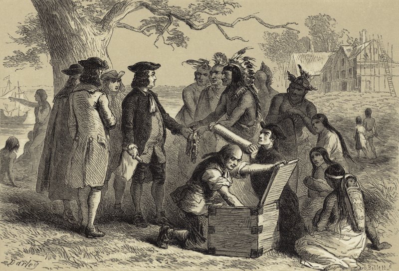 Penns verdrag met de Indianen door after Felix Octavius Carr Darley