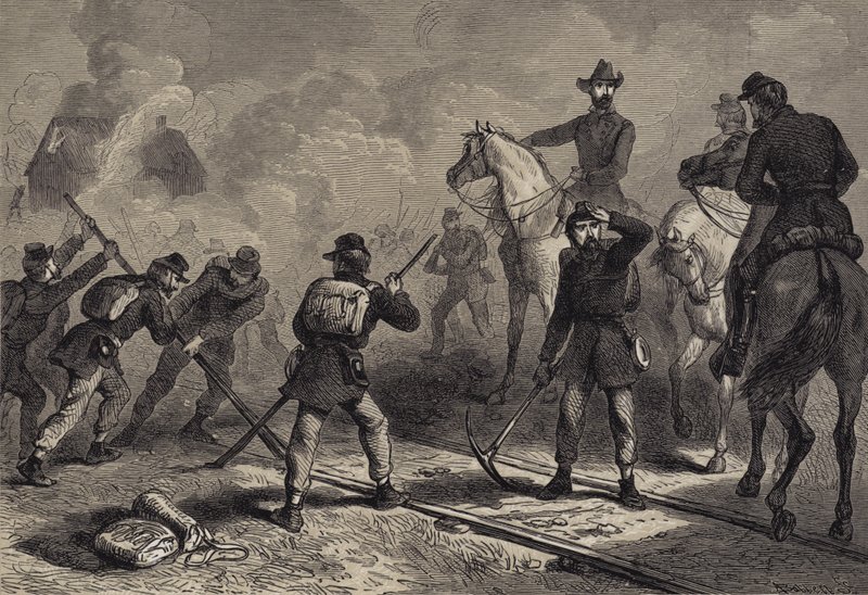 Shermans mars naar de zee door after Felix Octavius Carr Darley