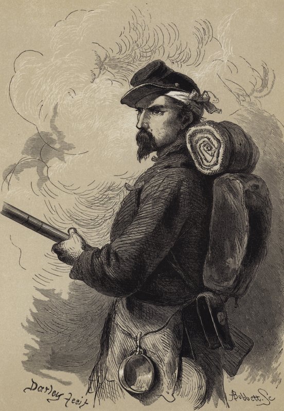 Soldaat van de Amerikaanse Burgeroorlog door after Felix Octavius Carr Darley
