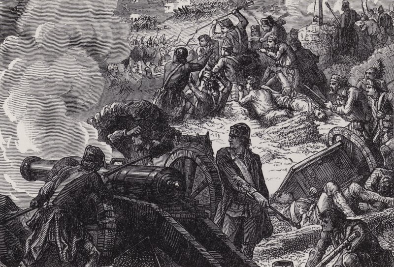 De Slag bij Bunker Hill door after Felix Octavius Carr Darley