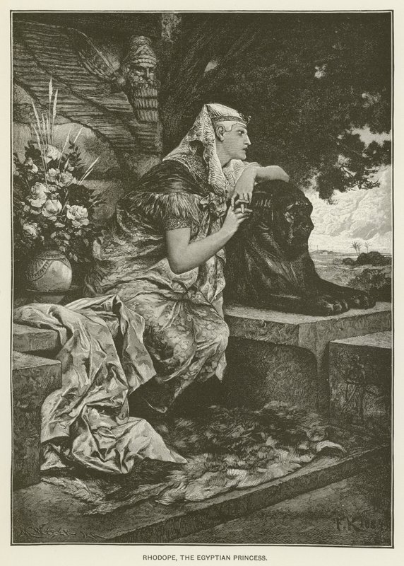 Rhodope, de Egyptische Prinses door after Ferdinand Keller