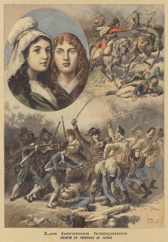 Franse heldinnen: Felicite en Theophile de Fernig door after Frederic Theodore Lix