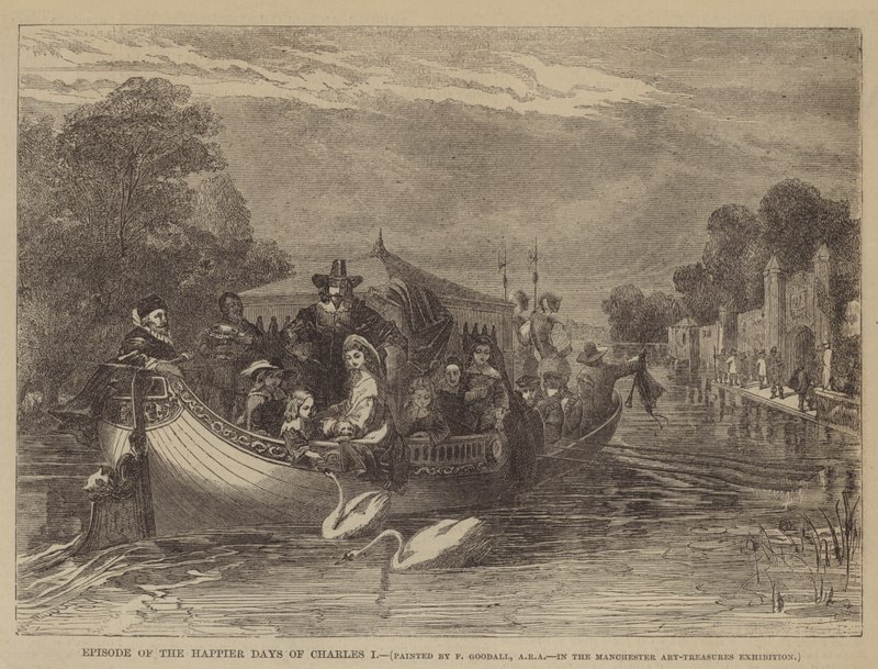 Episode van de gelukkiger dagen van Karel I door after Frederick Goodall