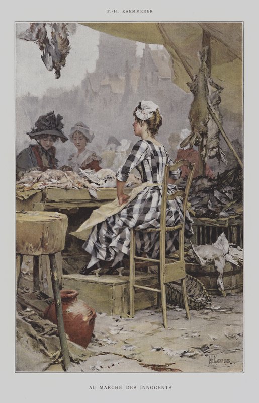 Op de Markt van de Onschuldigen door after Frederik Hendrik Kaemmerer