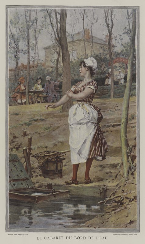 De Herberg aan het Water door after Frederik Hendrik Kaemmerer