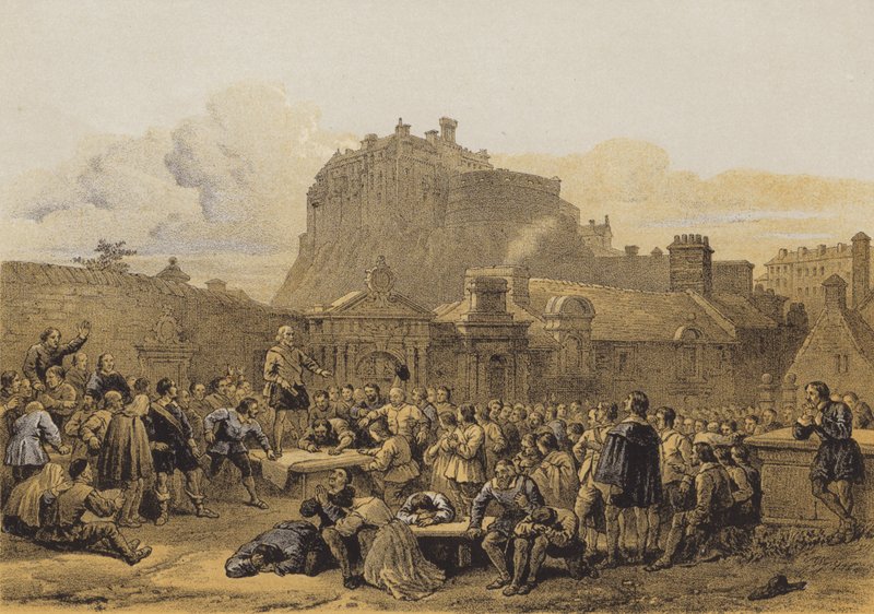 Greyfriars Churchyard, Ondertekening van het Verbond door after George Cattermole