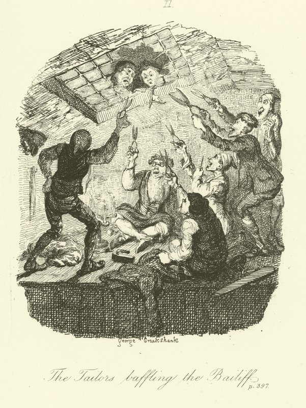 Illustratie voor Peregrine Pickle door Tobias Smollett door after George Cruikshank