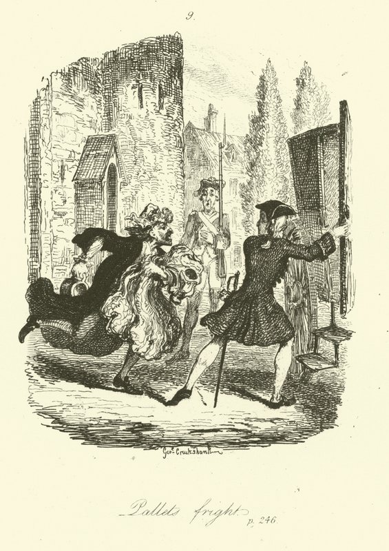Illustratie voor Peregrine Pickle door Tobias Smollett door after George Cruikshank