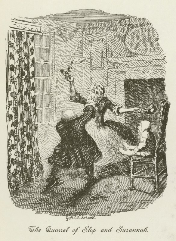 Illustratie voor Tristram Shandy door after George Cruikshank