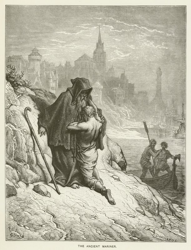 De oude zeeman door Gustave after Dore
