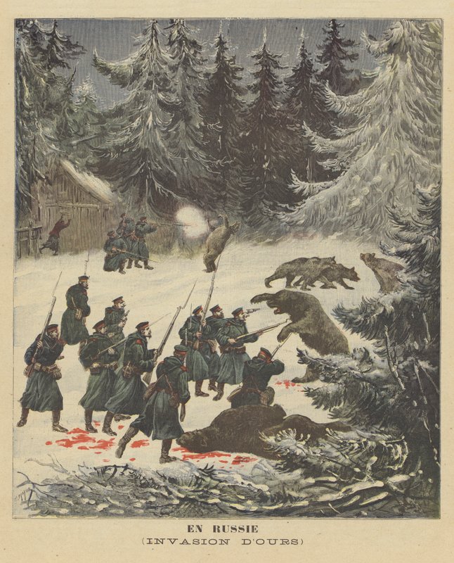 Een invasie van beren in Rusland door after Henri Meyer
