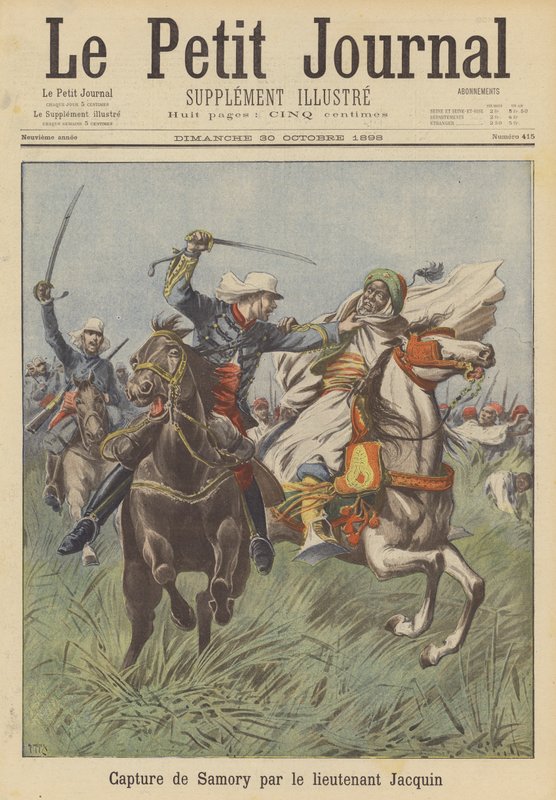 Gevangenneming van Samory Toure door Luitenant Jacquin door after Henri Meyer