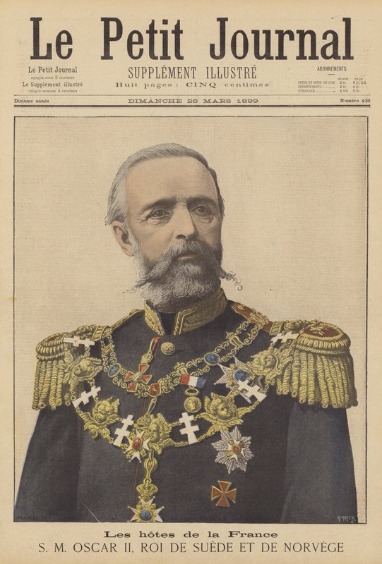 Gasten van Frankrijk; Oscar II, Koning van Zweden en Noorwegen door after Henri Meyer
