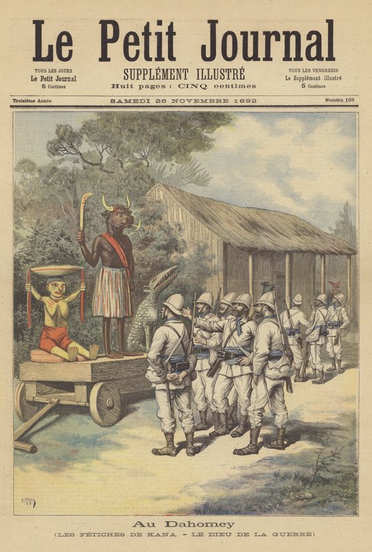 In Dahomey: de fetisjen van Cana - de god van de oorlog door after Henri Meyer