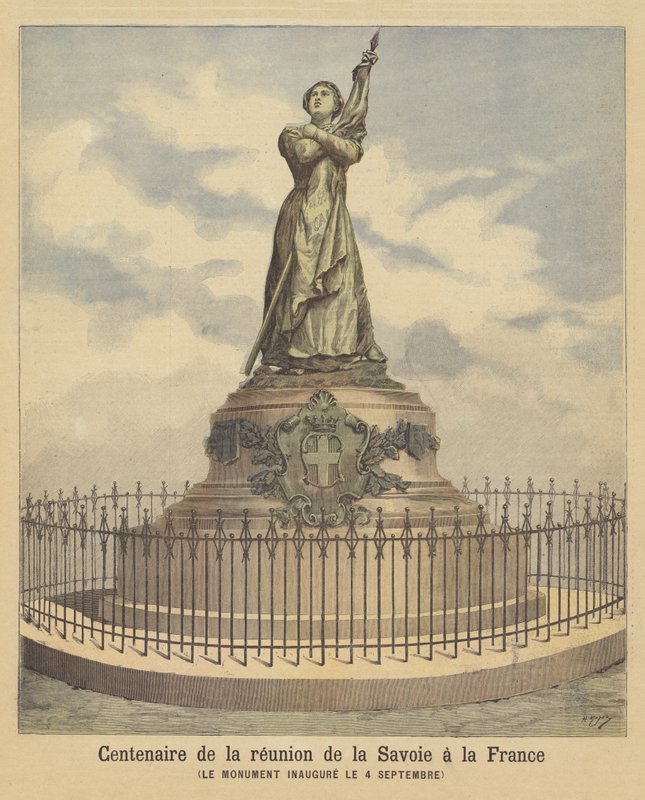 Monument ter herdenking van het eeuwfeest van Savoye als onderdeel van Frankrijk door after Henri Meyer